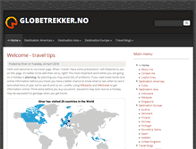 Tablet Screenshot of globetrekker.no
